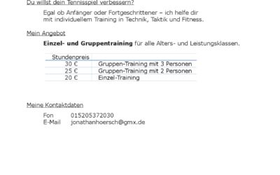 Trainer Jonathan stellt sich vor